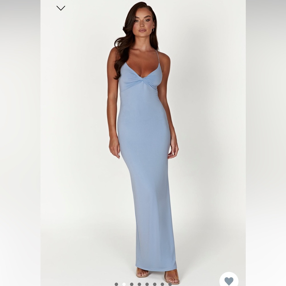Meshki twist maxi dress size medium powder blue